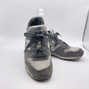 New Balance Womens 696 Gray Suede Silver Crackle Casual Sneakers sz 8 WL696NTA